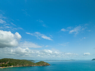 Vista a&eacute;rea da peninsula de Jo&atilde;o Fernandes em B&uacute;zios, Rio de Janeiro