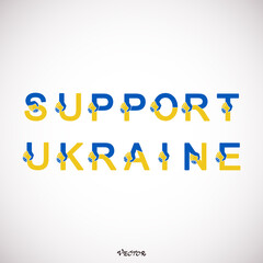 Glory of Ukraine, Save  All will be Ukraine. Blue and yellow conceptual idea letters handshake. Support Ukraine,  Flag, handshake