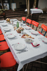 Beautiful boho wedding table decoration.