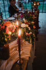 Beautiful boho wedding table decoration.