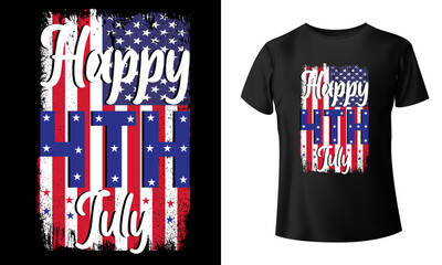 Happy 4TH July T-Shirt Design