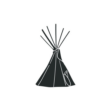 recommend clip art: Teepee Icon Silhouette Illustration. American Native Vector Graphic Pictogram Symbol Clip Art. Doodle Sketch Black Sign.