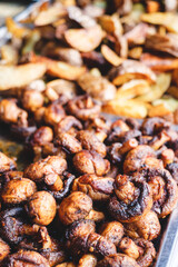 grilled mushrooms at street food festival