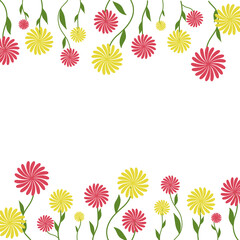 Pattern with flowers. Vector illustration