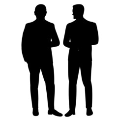 men black silhouette, on white background, isolated