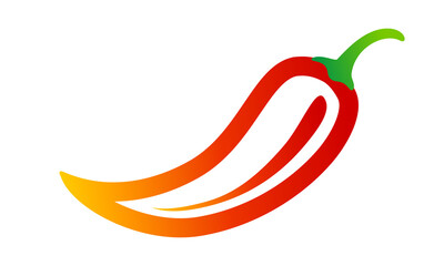 Vector icon of red chilli pepper