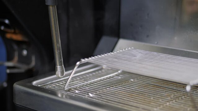 Process of steam treatment of the coffee machine.