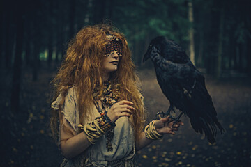 black raven and witch