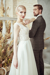 Naklejka premium elegant newly weds
