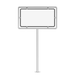 Fototapeta premium vector illustration of white road sign isolated on white background