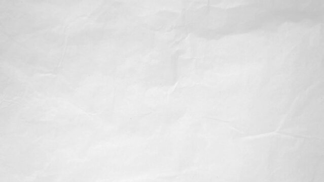 Plain White Crumpled Paper Texture Animated Background Loop.
