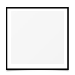 Obraz premium vector illustration of black photo frame on white background