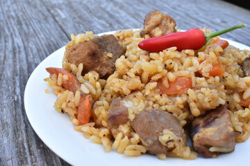 rice with meat