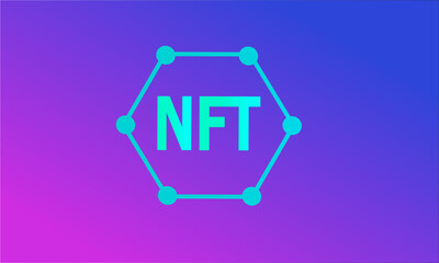 vector nft  icon - gradient color token logo design concept