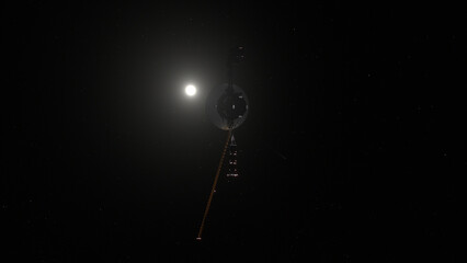 Fototapeta na wymiar Voyager Space Probe (3d illustration)
