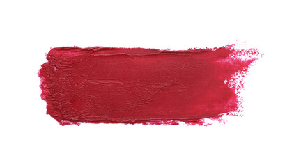 Swatch of lipstick isolated on white, top view - obrazy, fototapety, plakaty