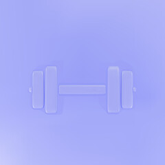 3d Dumbbell icon . Muscle lifting icon, fitness barbell, gym icon, sports equipment symbol. Vector Illustration.