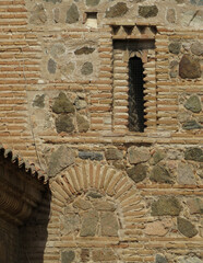 Church of La Magdalena. Historic city of Toledo. Spain.
Detail of window in the bell tower. Islamic...