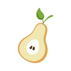 pear vector icon color illustration