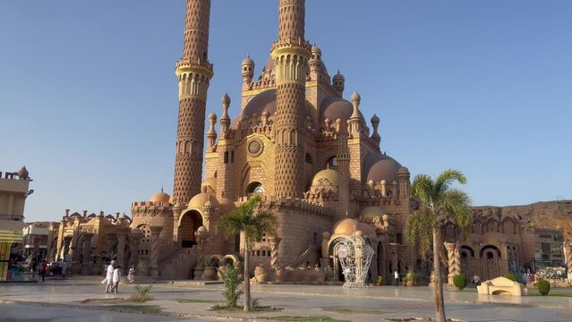 Al Mustafa Mosque, Sharm El Sheikh, 4k cinematic footage, Sinai, Egypt