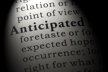 definition of anticipated