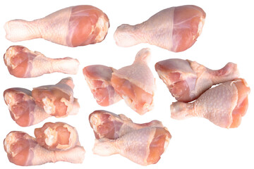 chicken drumstick fresh isolated on white background