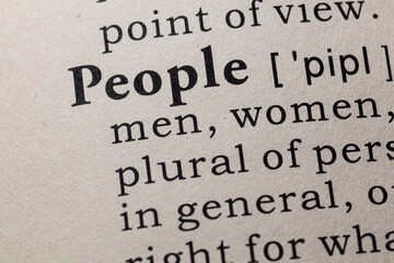 definition of people - obrazy, fototapety, plakaty