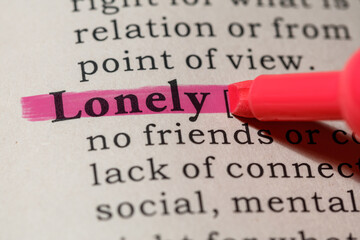 definition of lonely - obrazy, fototapety, plakaty
