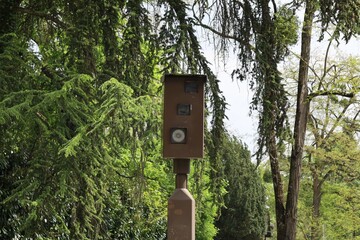 Radar de feu rouge, ville de Bourges, département du Cher, France