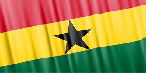 Wavy vector flag of Ghana