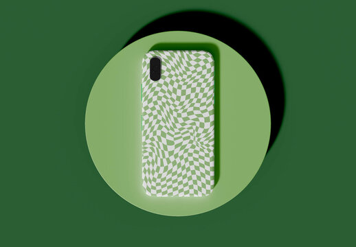 Top View of Smartphone Case Mockup