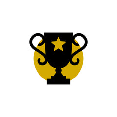 Trophy cup icon isolated on white background