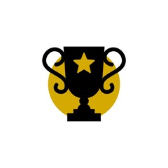 Trophy cup icon isolated on white background