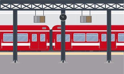 subway passenger train car at railway station train station