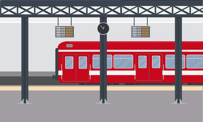 subway passenger train car at railway station train station