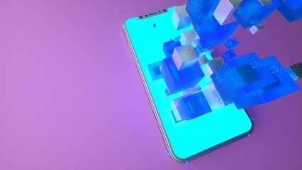 mobail phone and Infographic elements