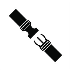 buckle icon. backpack buckle vector. metal belt buckle vector icons on white background