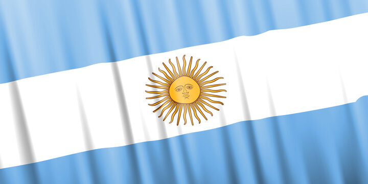 Wavy vector flag of Argentina