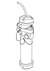 Pipe bomb vector illustration isolated on white background.