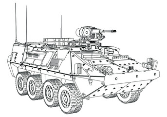 Military truck isolated on white background. Vector Military machine. Military vehicle logotype.