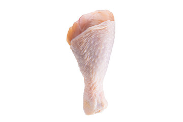 Fresh chicken leg isolated on white background, chicken meat