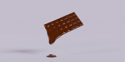 Melting Chocolate 3d Illustration