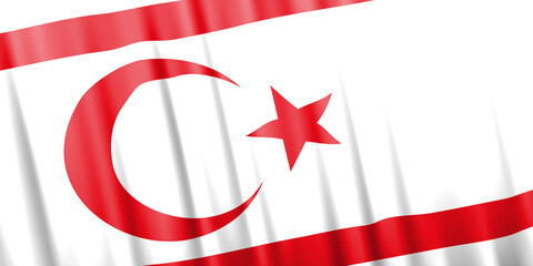 Wavy vector flag of Northern Cyprus