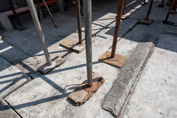 construction site with scaffolding