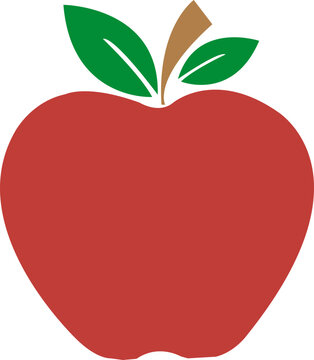 Red apple cut file svg vector cricut silhouette and t-shirt 