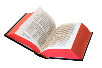 Fototapeta premium Opened Holy bible in Chinese isolated on white background 