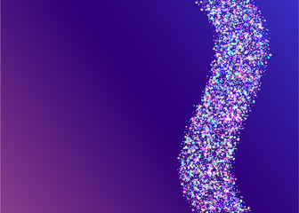 Rainbow Glitter. Digital Foil. Bokeh Background. Retro Realistic Serpentine. Falling Texture. Holiday Art. Pink Blur Confetti. Disco Prism. Blue Rainbow Glitter