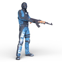 覆面をした兵士