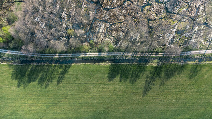 Adrone aerial view of beautiful mysterious landscape 