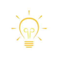 Lightbulb Icon, Lightbulb Vector, Electric Icon, Electricity Icon, Vector Illustration Background